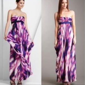 NWT BCBGMaxAzria Begonia Watercolor Gown 4